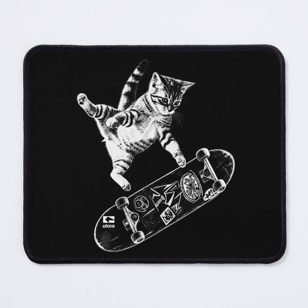 Item preview, Retro Skateboarding Cat designed and sold by burrito-site.