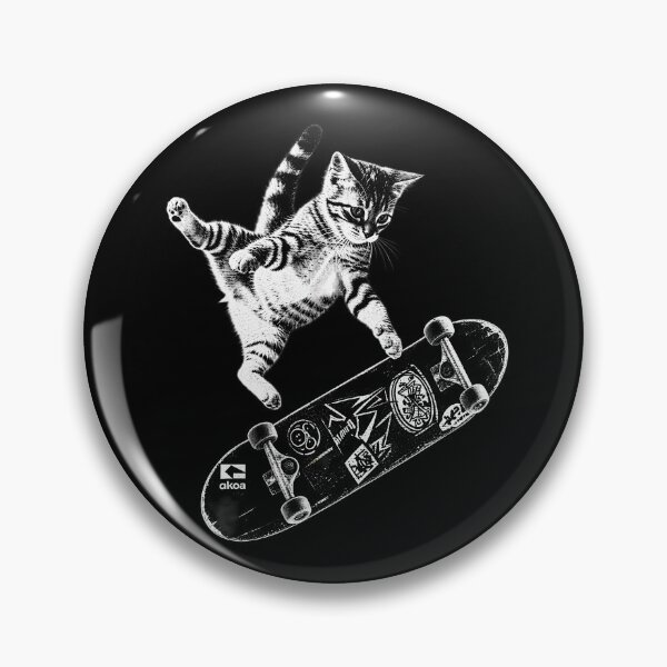 Artikelvorschau, Retro Skateboarding Cat entworfen und verkauft von burrito-site.