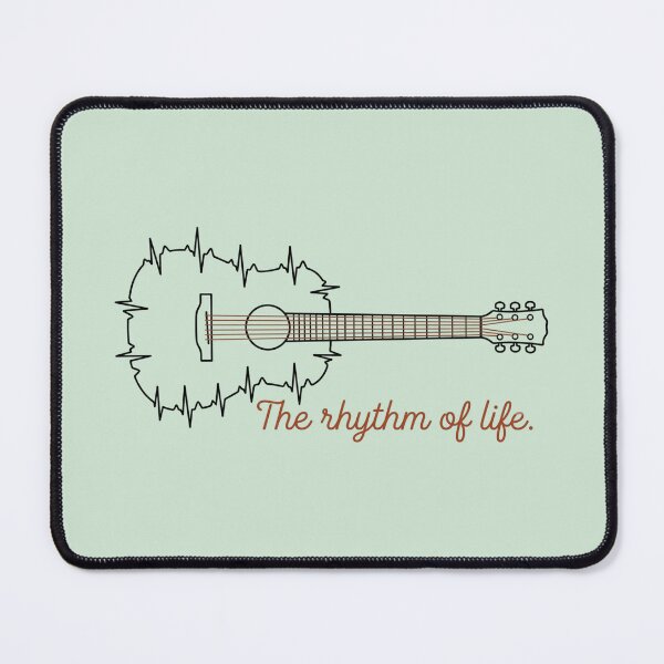 Item preview, Rhythm Of Life Acoustic Guitar Heartbeat Music Lover designed and sold by ANJ Creative Designs.