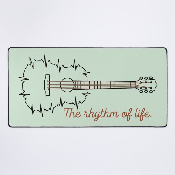 Item preview, Rhythm Of Life Acoustic Guitar Heartbeat Music Lover designed and sold by ANJ Creative Designs.