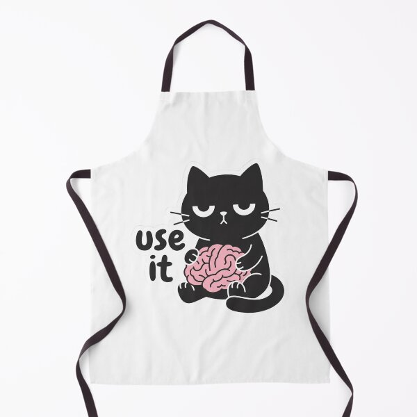 Item preview, Use It Black Cat Holding Brain Funny Sarcastic Common Sense Office Desk Quote designed and sold by raedattia.