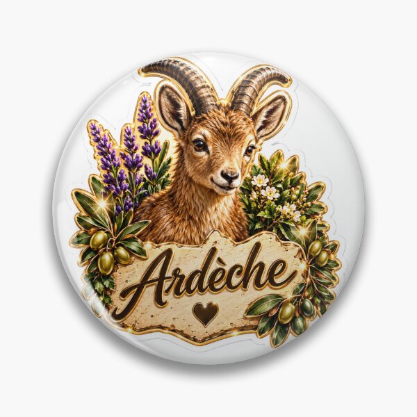 Item preview, Ardèche Ibex Vintage Sticker – French Alps Wildlife & Rustic Nature Travel Aesthetic designed and sold by AstraDrip Studio.