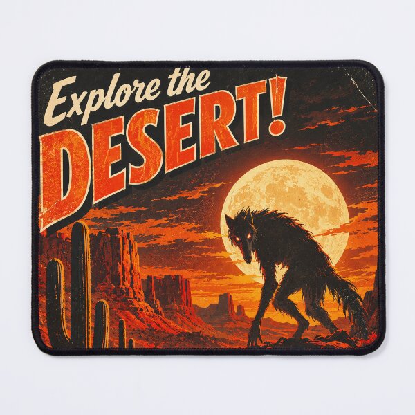 Item preview, Spooky Desert Cryptid Poster designed and sold by Fictional Ink Society.