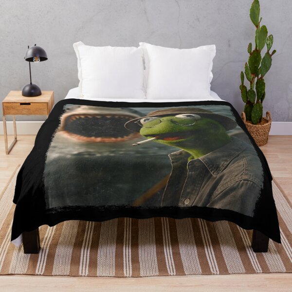 Item preview, Funny Smoking Frog Meme Vintage Shark Attack Parody designed and sold by LakenDraphil.