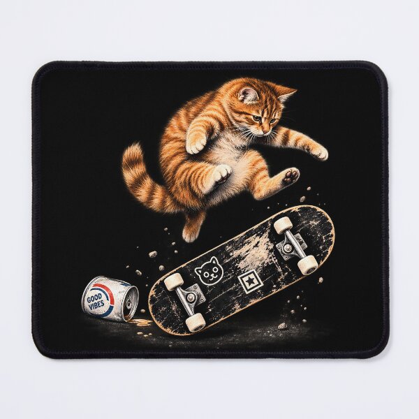 Item preview, Skateboarding Cat designed and sold by burrito-site.