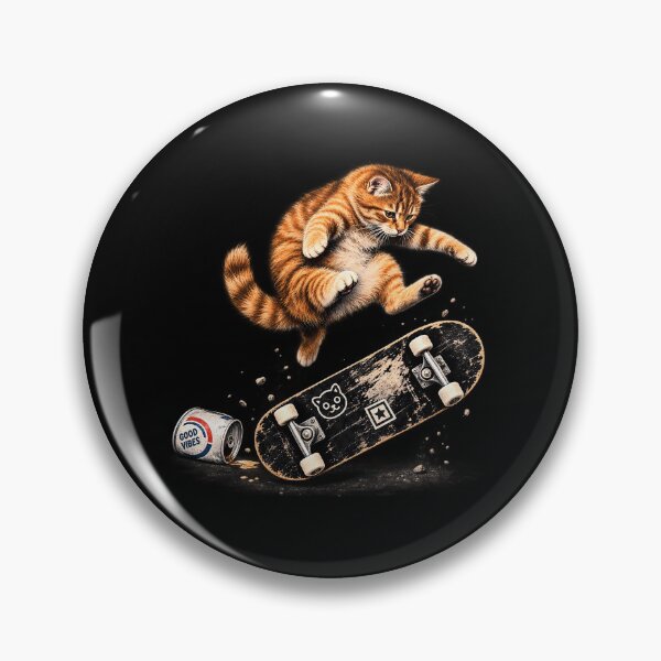 Artikelvorschau, Skateboard fahrende Katze entworfen und verkauft von burrito-site.