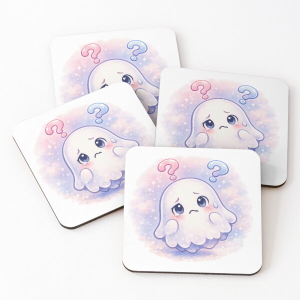 Item preview, Confused Bubble Ghost – Pastel Kawaii Lost Spirit Art designed and sold by Sommium .