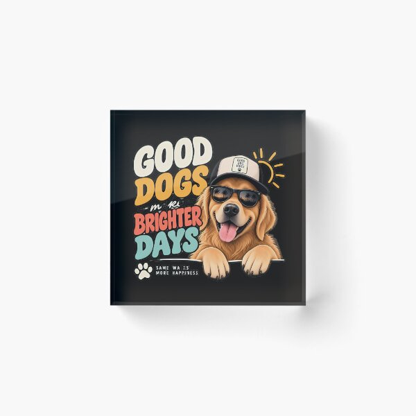 Item preview, Good Dogs Make Brighter Days – Golden Retriever Gift designed and sold by MiSuPa Studio.