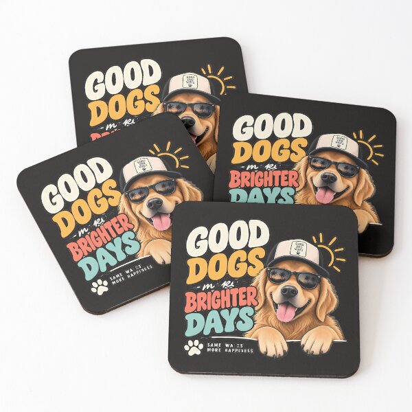 Item preview, Good Dogs Make Brighter Days – Golden Retriever Gift designed and sold by MiSuPa Studio.