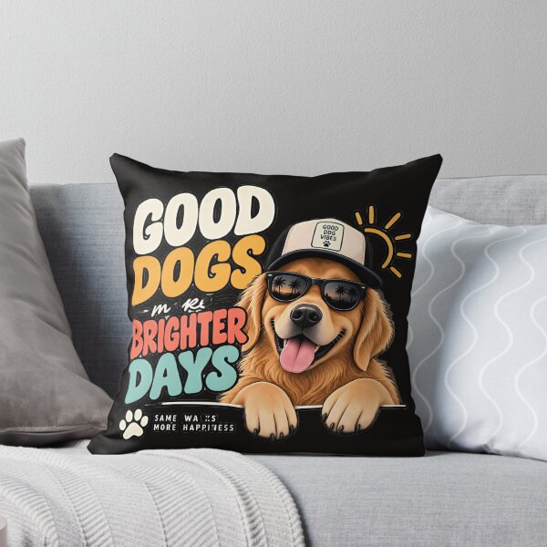 Item preview, Good Dogs Make Brighter Days – Golden Retriever Gift designed and sold by MiSuPa Studio.
