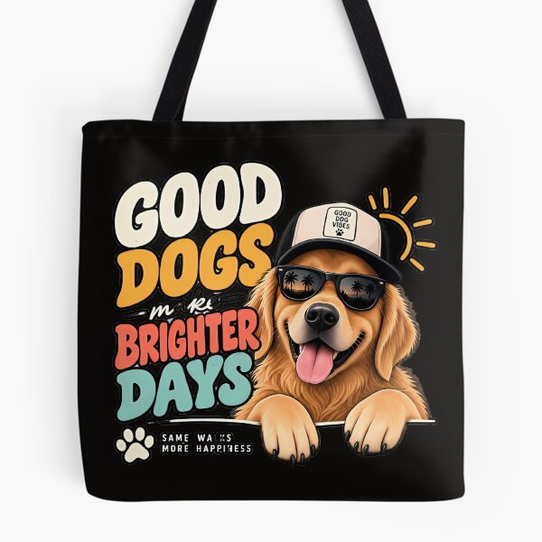 Item preview, Good Dogs Make Brighter Days – Golden Retriever Gift designed and sold by MiSuPa Studio.