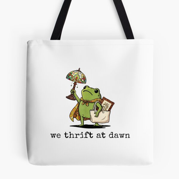 Item preview, We Thrift At Dawn Thrifting Frog Lover Graphic designed and sold by LakenDraphil.