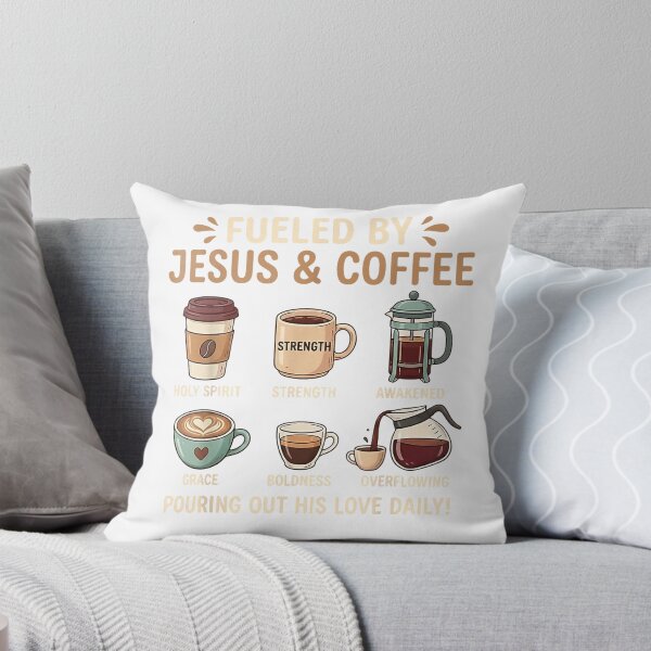 Item preview, Fueled by Jesus & Coffee Pouring Out His Love Daily T-Shirt designed and sold by gidget-gadget.