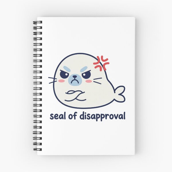 Item preview, Seal Of Disapproval Funny Angry Baby Seal Kawaii Sarcastic Desk Office Pun Meme designed and sold by raedattia.