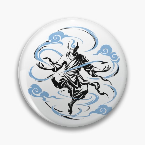 Item preview, Air Elemental Monk Martial Arts Wind Master Zen Illustration designed and sold by zzz888.