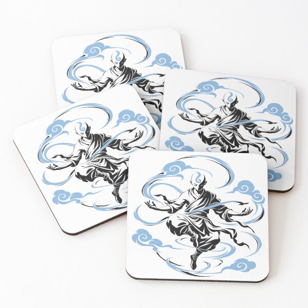 Item preview, Air Elemental Monk Martial Arts Wind Master Zen Illustration designed and sold by zzz888.