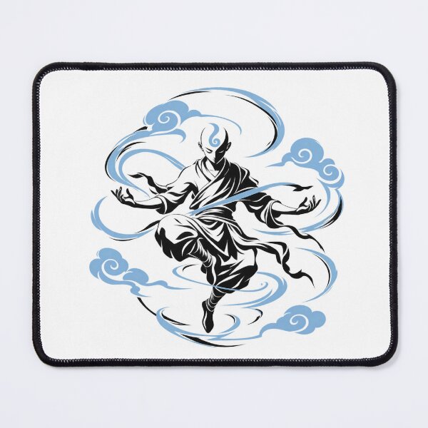 Item preview, Air Elemental Monk Martial Arts Wind Master Zen Illustration designed and sold by zzz888.