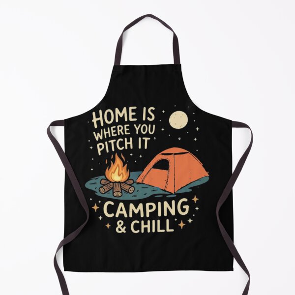 Item preview, Home Is Where You Pitch It - Camping & Chill Outdoor Vintage Badge designed and sold by Salma.Store.