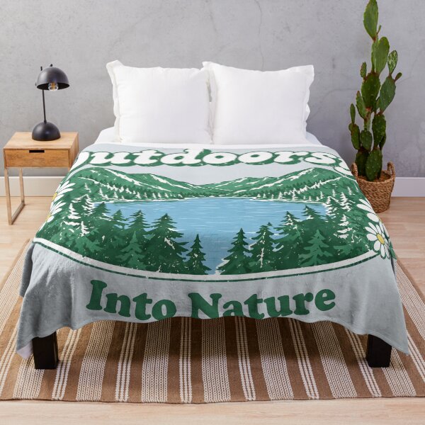 Item preview, Outdoorsy Groovy Floral Lake Into Nature designed and sold by HowToCanadian.