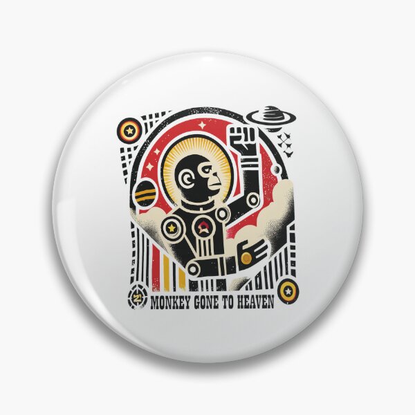 Item preview, Monkey Gone To Heaven Cosmic Robot Retro Art designed and sold by BorisPouros.