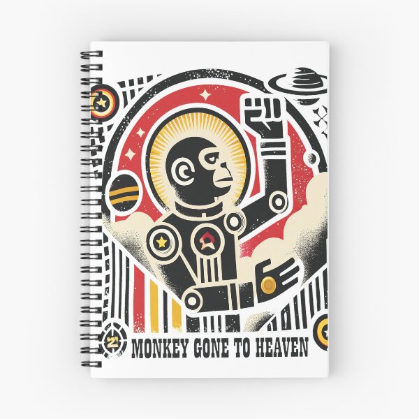 Item preview, Monkey Gone To Heaven Cosmic Robot Retro Art designed and sold by BorisPouros.