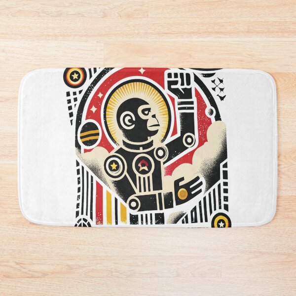 Item preview, Monkey Gone To Heaven Cosmic Robot Retro Art designed and sold by BorisPouros.