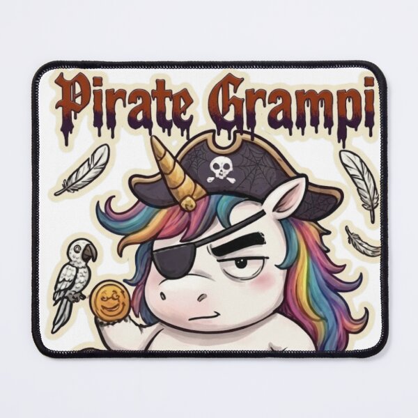 Item preview, Pirate Grampi No Treasure No Coffee Funny Halloween Unicorn designed and sold by Sitred123.