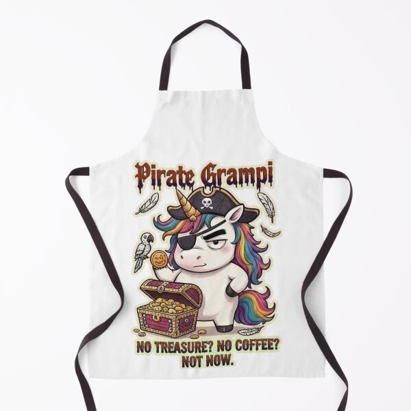 Item preview, Pirate Grampi No Treasure No Coffee Funny Halloween Unicorn designed and sold by Sitred123.