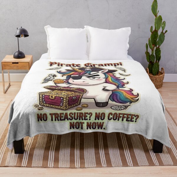 Item preview, Pirate Grampi No Treasure No Coffee Funny Halloween Unicorn designed and sold by Sitred123.