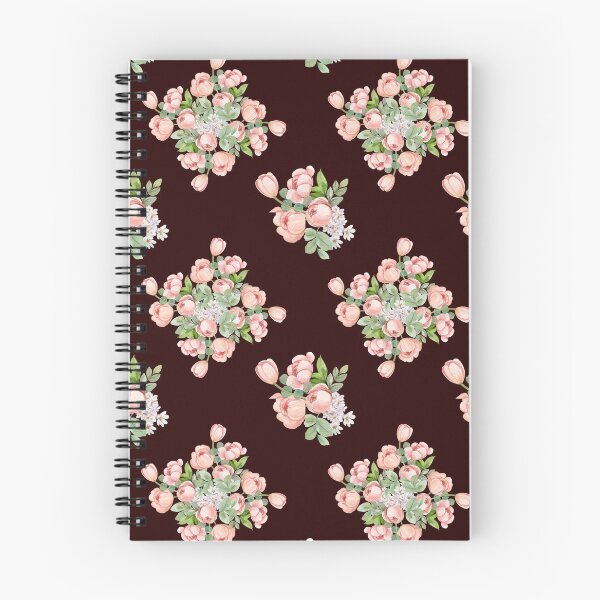 Item preview, Dark Brown Pink Tulip Floral Seamless Pattern designed and sold by ​Jyoti Digital Artist.