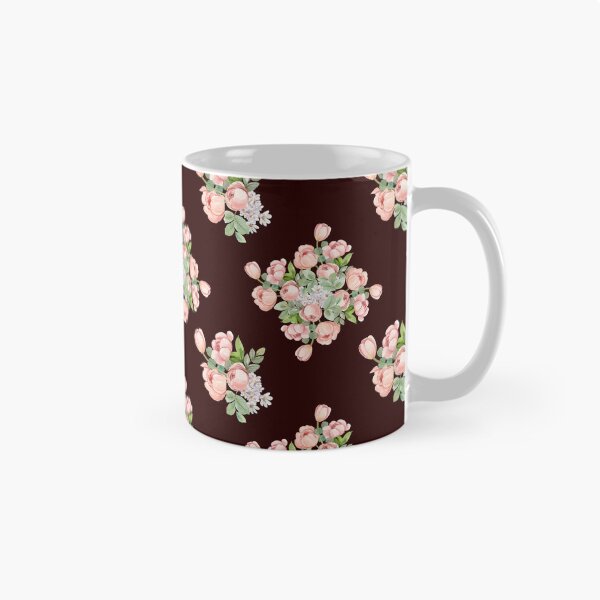 Item preview, Dark Brown Pink Tulip Floral Seamless Pattern designed and sold by ​Jyoti Digital Artist.