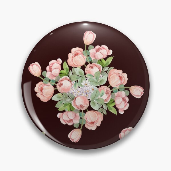 Item preview, Dark Brown Pink Tulip Floral Seamless Pattern designed and sold by ​Jyoti Digital Artist.