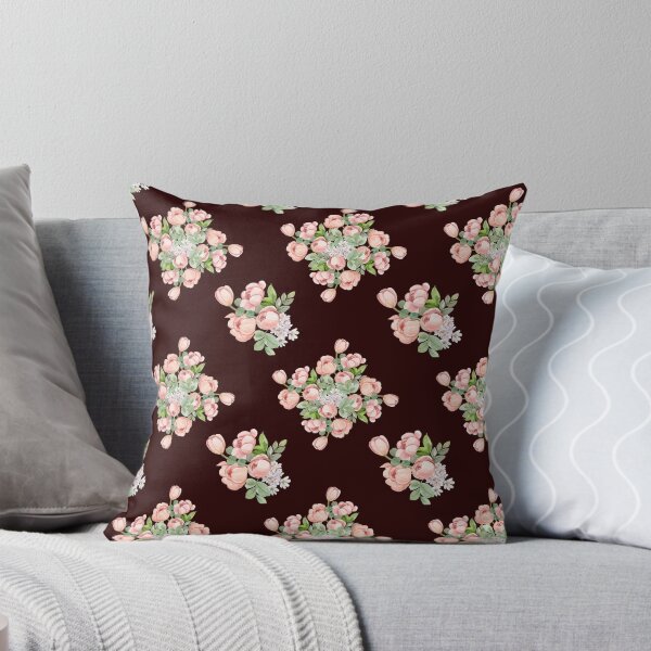 Item preview, Dark Brown Pink Tulip Floral Seamless Pattern designed and sold by Jyoti Digital Artist.