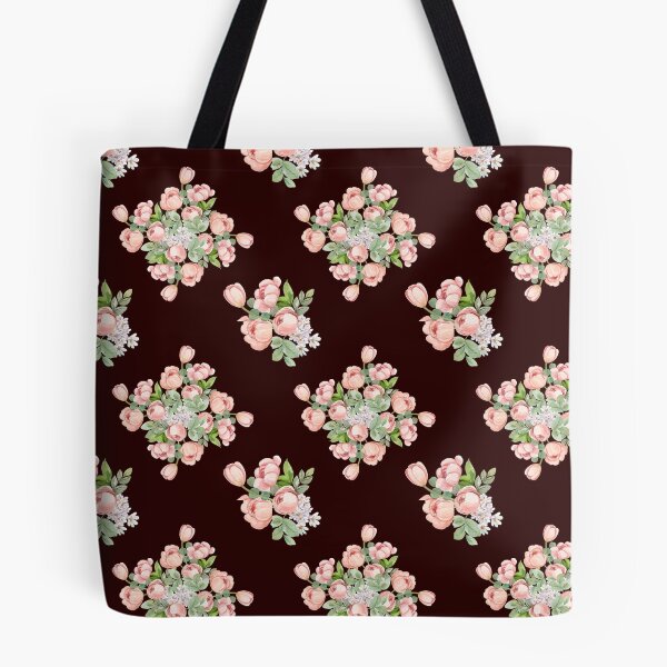 Item preview, Dark Brown Pink Tulip Floral Seamless Pattern designed and sold by ​Jyoti Digital Artist.