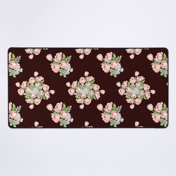 Item preview, Dark Brown Pink Tulip Floral Seamless Pattern designed and sold by Jyoti Digital Artist.