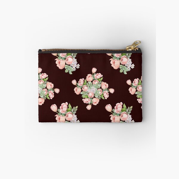 Item preview, Dark Brown Pink Tulip Floral Seamless Pattern designed and sold by ​Jyoti Digital Artist.