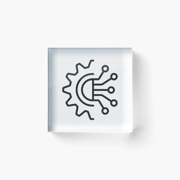 Item preview, AI Automation Gear Line Icon designed and sold by VectorForge Studio.