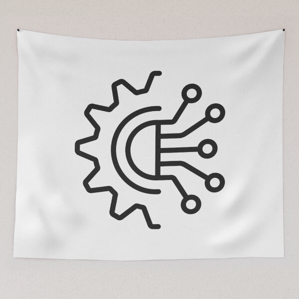 Item preview, AI Automation Gear Line Icon designed and sold by VectorForge Studio.