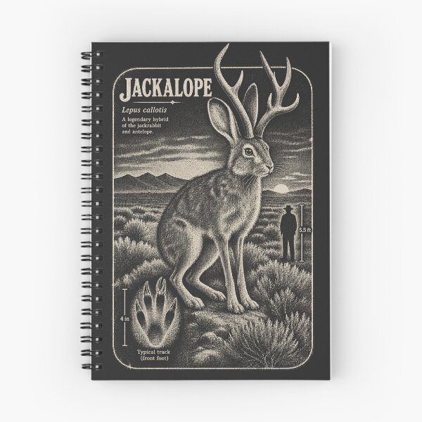 Item preview, Jackalope, Gillette, Wyoming, United States [vintage field-guide illustration] designed and sold by elektronen.