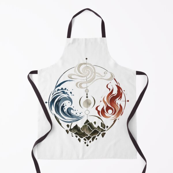 Item preview, Four Elements Sacred Circle Water Earth Fire Air Watercolor Art designed and sold by zzz888.
