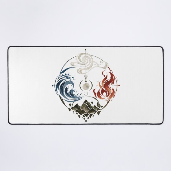 Item preview, Four Elements Sacred Circle Water Earth Fire Air Watercolor Art designed and sold by zzz888.