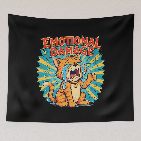 Item preview, Emotional Damage Crying Cat Meme Art designed and sold by TERECKETT.