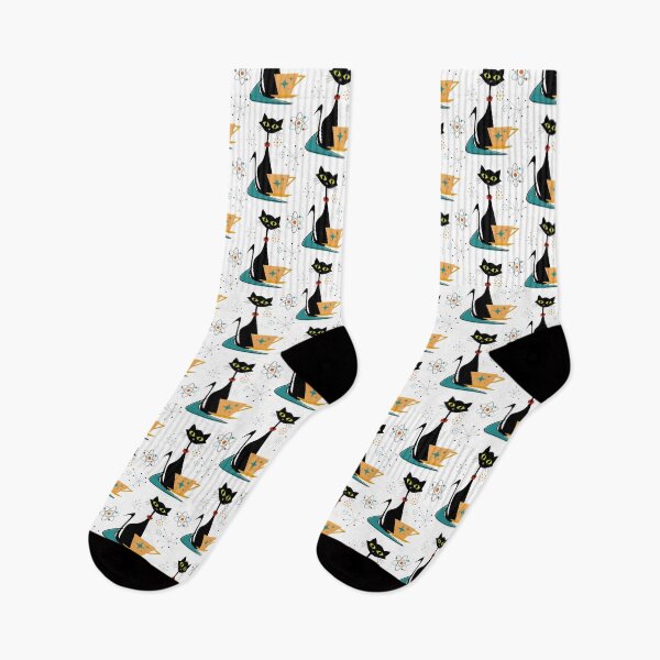 Item preview, Cat and Coffee Midcentury Atomic Age Modern Mid Century Design designed and sold by kidgoback.