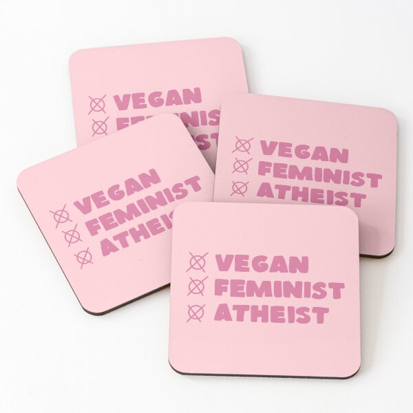 Item preview, vegan, feminist and atheist designed and sold by caramelrts.