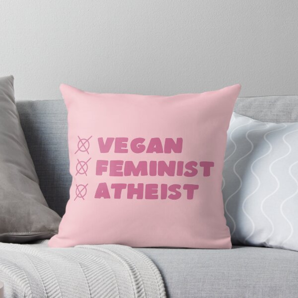Item preview, vegan, feminist and atheist designed and sold by caramelrts.