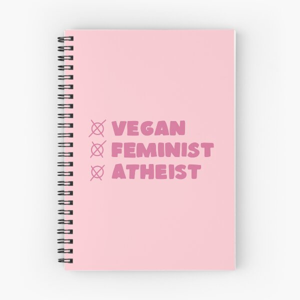 Item preview, vegan, feminist and atheist designed and sold by caramelrts.