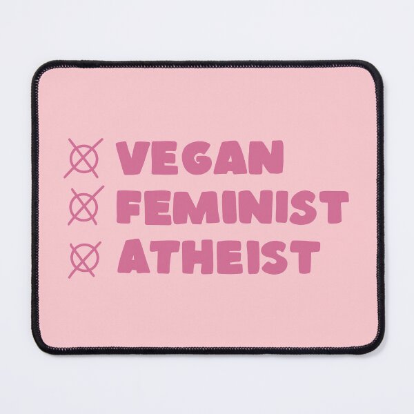 Item preview, vegan, feminist and atheist designed and sold by caramelrts.