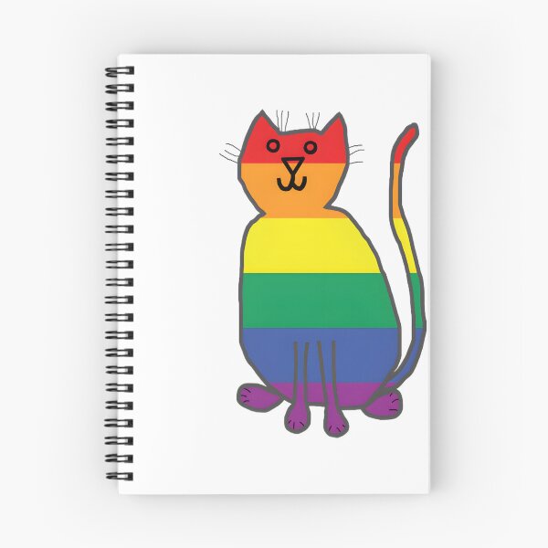 Item preview, Cute Kitty Cat with Pride Colors Illustration for Animal Lovers designed and sold by kidgoback.