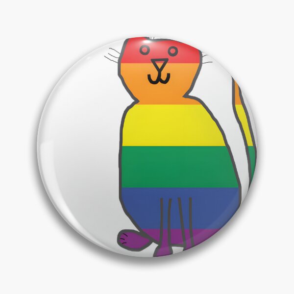 Item preview, Cute Kitty Cat with Pride Colors Illustration for Animal Lovers designed and sold by kidgoback.