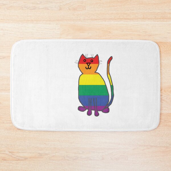 Item preview, Cute Kitty Cat with Pride Colors Illustration for Animal Lovers designed and sold by kidgoback.
